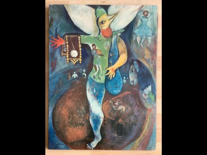 le jongleur circus Marc Chagall 1943 druk op houtpaneel, Antiek en Kunst, Kunst | Litho's en Zeefdrukken, Ophalen