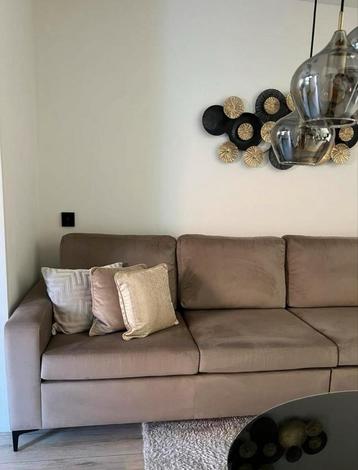 Velvet lounge bank taupe