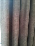 Grijze/bruine verduisterende gordijnen + rails, Ophalen of Verzenden