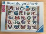 Ravenburgerpuzzel drakenalfabet 1000, Ophalen of Verzenden, 500 t/m 1500 stukjes, Nieuw, Legpuzzel
