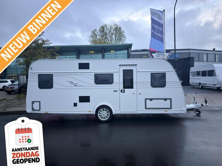 Tabbert Cazadora 550 DMK Uniek! 3-stapelbed 7persoons, Caravans en Kamperen, Caravans, Bedrijf, tot en met 6, 1250 - 1500 kg, Treinzit
