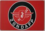 Zundapp logo rood reclamebord van metaal wandbord decoratie, Reclamebord, Info@deconoord.nl, Deco Noord, Nieuw