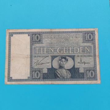 10 gulden biljet Zeeuws Meisje uit 1928 in ZF
 beschikbaar voor biedingen