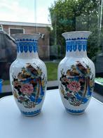 Antieke chines vaas 2x onbeschadigd. Vogels/bloemen met goud, Antiek en Kunst, Ophalen of Verzenden