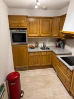 Complete keuken (eiken/graniet) + inbouw apparatuur Siemens, Ophalen, Gebruikt, Overige kleuren, Hoekkeuken