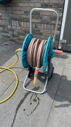 Gardena slangenwagen met slangen en opzetstukken, Tuin en Terras, Tuinslangen, Ophalen, Gebruikt