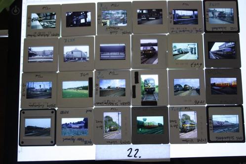 39)  94 dia's van de NMBS, o.a. viaduct Montzen, Verzamelen, Spoorwegen en Tramwegen, Gebruikt, Trein, Kaart of Prent, Ophalen of Verzenden