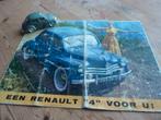Brochure Renault 4CV - Een Renault "4" voor U! + model 1/43, Gelezen, Renault, Solido, Ophalen of Verzenden, Renault