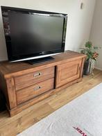 Tv kast, Huis en Inrichting, Kasten | Televisiemeubels, Ophalen, 100 tot 150 cm, Teakhout, Zo goed als nieuw