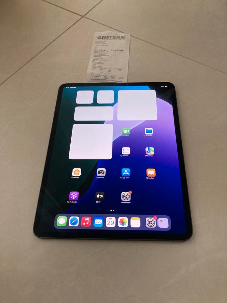 Ipad Pro 13 inch 256gb black M4 BON/garantie Te koop/ruil, Computers en Software, Apple iPads, Zo goed als nieuw, Apple iPad Pro