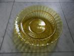 Copier Leerdam amber glazen schaal servies Neerlandia d 27,5, Antiek en Kunst, Ophalen of Verzenden