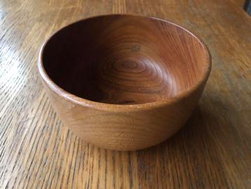 Mooie Retro vintage teak houten schaal 14-8,5 cm beschikbaar voor biedingen