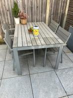 Te koop tuintafel met vier stoelen, Ophalen, 4 zitplaatsen, Zo goed als nieuw, Tuinset