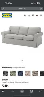 EKTORP Hoes 3-zitsbank, Tallmyra wit/zwart, Ophalen of Verzenden, 75 m² of meer, Zwart