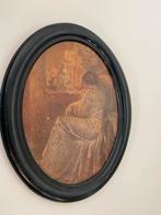 Oud Rond schilderij - 30x24 cm, Antiek en Kunst, Ophalen of Verzenden