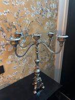 Vintage verzilverde kandelaar XL,zgan, Ophalen of Verzenden, Zilver