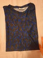 doorschijnend shirt panter blauw zwart maat m, Kleding | Dames, Ophalen of Verzenden, Gedragen, Blauw, Korte mouw