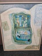 Sacha van Ommeren " Satdstuinen" gesigneerd, Antiek en Kunst, Kunst | Schilderijen | Modern, Ophalen