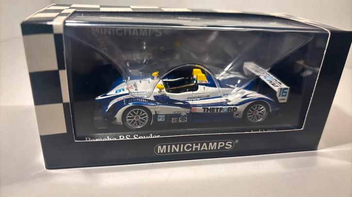 Porsche rs spyder alms gp 2007 minochamps 1.43, Hobby en Vrije tijd, Modelauto's | 1:43, Zo goed als nieuw, Auto, MiniChamps, Ophalen of Verzenden