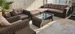 Te koop wicker loungeset, Tuin en Terras, Ophalen, Gebruikt, Eettafel, Loungeset