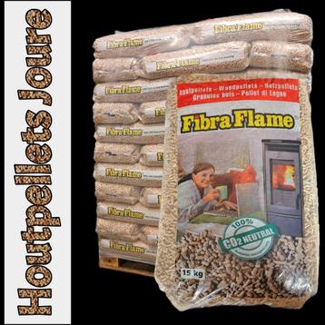 FIBRA FLAME 990 KILO  WITTE NAALDHOUT PELLETS  beschikbaar voor biedingen