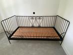 Zwart Metalen Eenpersoonsbed 90x200, Ophalen, 90 cm, Eenpersoons, Zwart