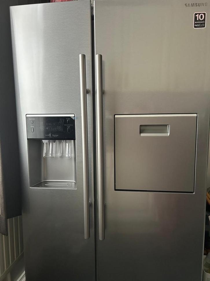 Samsung Koelkast + Vriezer met Ijsblokjesmaker, Witgoed en Apparatuur, Koelkasten en IJskasten, Gebruikt, Met aparte vriezer, 200 liter of meer