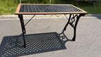 Gietijzer tuintafel, Ophalen, Gebruikt, Rechthoekig, Hout
