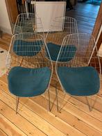 Pastoe Braakman & Dekker SM05 Draadstoelen + KM05 Krukken, Ophalen, Gebruikt, Blauw, Vier