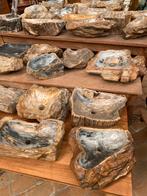 mooie partij petrified wood wasbakken, Ophalen of Verzenden, Mineraal