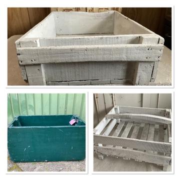Brocante oude kratjes - krat - kist - plukkrat - plukkist beschikbaar voor biedingen