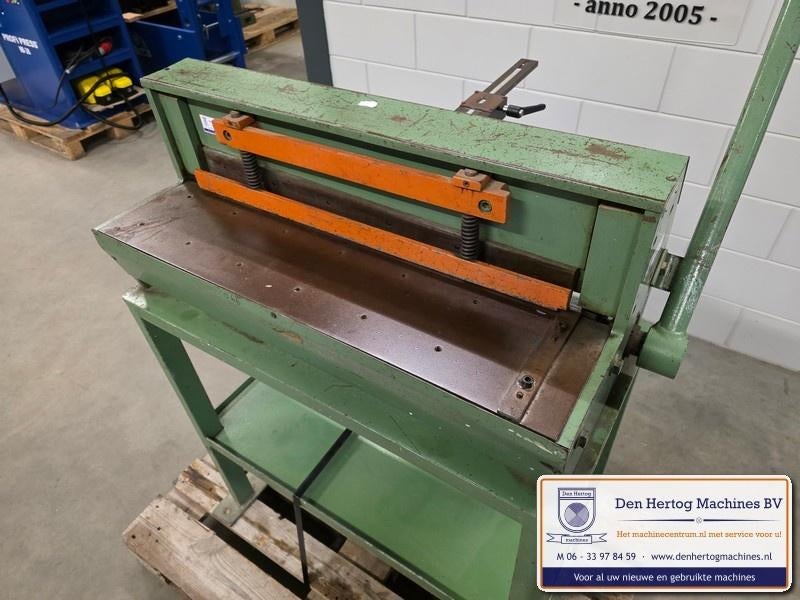 Guillotineschaar JORG 4000 650x1,5mm tafel model compact, Ophalen, Gebruikt