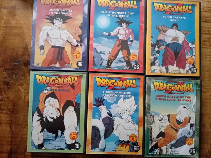 6 dvd Dragonball, Cd's en Dvd's, Dvd's | Kinderen en Jeugd, Zo goed als nieuw, Film, Avontuur, Alle leeftijden, Ophalen of Verzenden