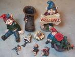 Prachtige set van 9 elfenbeelden voor tuin of cadeau!, Tuin en Terras, Tuinbeelden, Ophalen of Verzenden, Zo goed als nieuw, Overige materialen