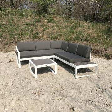witte hoekloungeset - 192x219cm - 3-delig - nieuw in doos beschikbaar voor biedingen