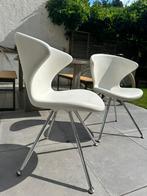 2 Tonon witte eetkamerstoelen, Ophalen, Kunststof, Twee, Wit