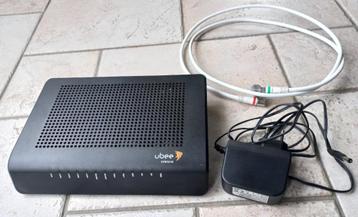 UBEE EVW321B modem/router incl adapter en F-Connector kabel beschikbaar voor biedingen
