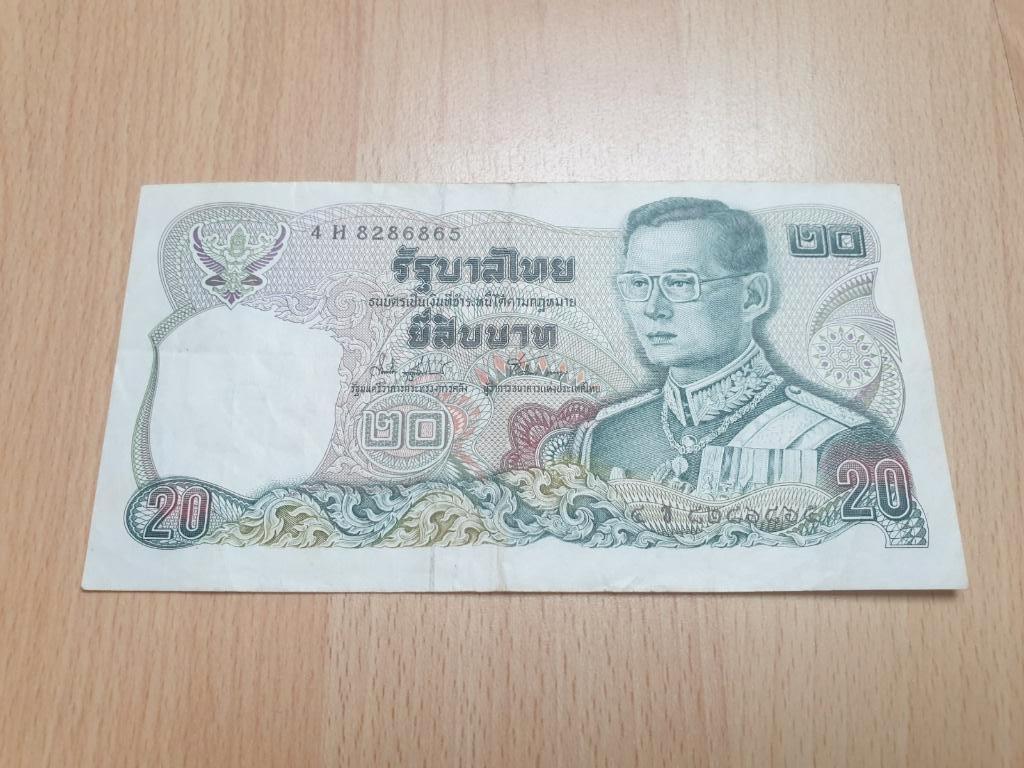 Thailand 20 Baht - Bhumibol, Postzegels en Munten, Bankbiljetten | Azië, Ophalen of Verzenden, Zuidoost-Azië, Los biljet