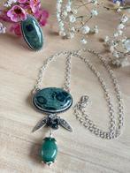 Kambaba Jasper Sieradenset - Ketting en Ring, Ophalen of Verzenden, Nieuw