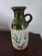 Groene vaas met handvat - Scheurich Keramik, Antiek en Kunst, Antiek | Vazen, Ophalen of Verzenden
