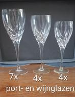 15 Kristallen port- en wijnglazen, Antiek en Kunst, Antiek | Glas en Kristal, Ophalen of Verzenden
