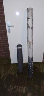 Rvs kachelpijp en achelpijp met hoed, Ophalen, Zo goed als nieuw