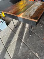 Vintage bijzettafel, Huis en Inrichting, Tafels | Bijzettafels, Vierkant, 55 tot 75 cm, Zo goed als nieuw, Ophalen