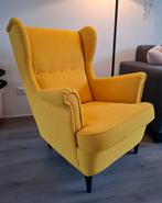 STRANDMON fauteuil geel, Ophalen, Zo goed als nieuw, 75 tot 100 cm, Stof