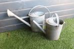 2 Brocante oude zinken gieters, Ophalen, Gebruikt, Metaal