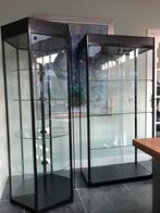 Professionele aluminium vitrinekasten, 6 hoekig, rechthoekig, Ophalen, Met plank(en), 150 tot 200 cm, 50 tot 75 cm