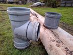 PVC 250 T-stuk en mof, Doe-het-zelf en Verbouw, Ophalen, Bochten, Pvc, Zo goed als nieuw
