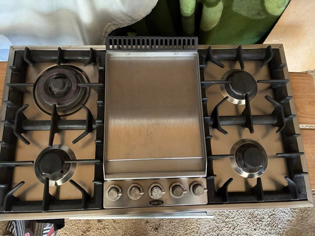 Boretti GK907IX Inbouw Gaskookplaat met Frytop, Ophalen, Gebruikt, Inbouw, Gas