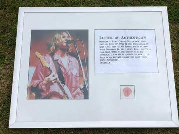 Kurt Cobain Plectrum Concert Nirvana 1991 beschikbaar voor biedingen