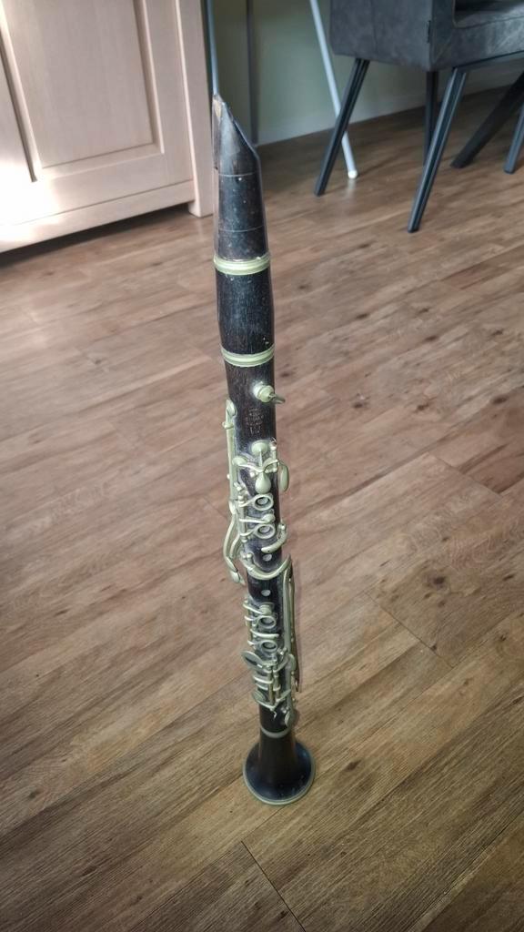 Vintage Klarinet - Cabart Paris, Muziek en Instrumenten, Blaasinstrumenten | Klarinetten, Gebruikt, Bes-klarinet, Hout, Ophalen of Verzenden